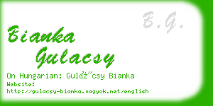 bianka gulacsy business card